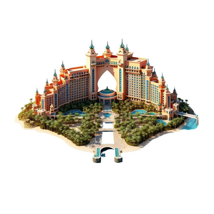 Atlantis The Palm Is A Luxury Hotel Resort Located At The Jumeirah Palm In The United Arab Emirates Generative Ai, Atlantis, Luxury Hotel, Resort PNG Transparent Image and Clipart for Free Download